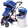 Baby Stoller 3 en 1 High View Pram Pramable Pushchair pour les nouveau-nés